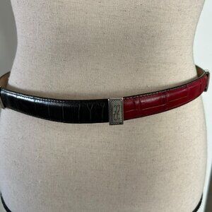 Brighton Belt Women's Black Red Medium Size 32